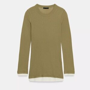 Zara Khaki Long Sleeve Women's Top